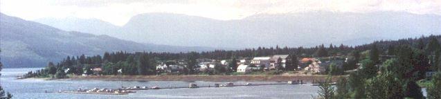 A panoramic view of the Village of Nakusp