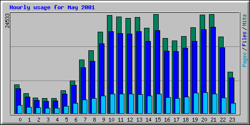 Hourly usage for May 2001